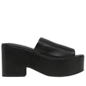 STRATEGIA 90MM LEATHER SLIDE WEDGES size 37 NWOB